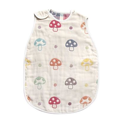 Picture of Hoppetta 日本六层纱布蘑菇睡袋婴儿睡袋春秋新生儿防踢被纯棉夏季 0~3岁